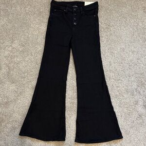 AMERICAN EAGLE Next Level Stretch Black Festival Flare Jeans